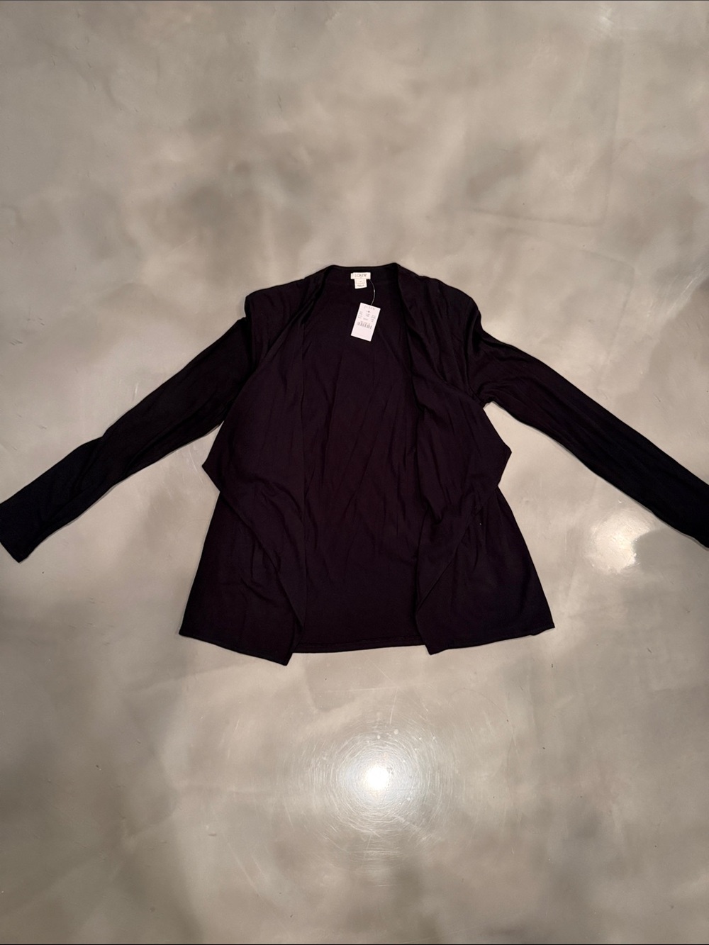 J. Crew Black Open-Front Cardigan